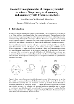 Geometric morphometrics of complex symmetric