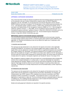 PRODUCT SAFETY DATA SHEET for Ca(OH)2