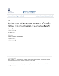 Synthesis and pH-responsive properties of
