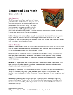 Bentwood Box Math - Goldbelt Heritage Foundation
