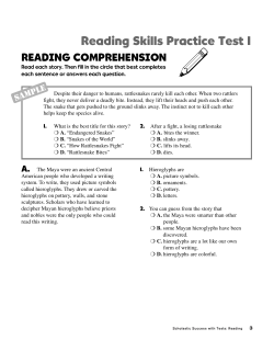 Reading Skills Practice Test 1