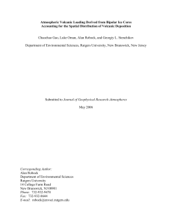Spatial Distribution of Volcanic Depositions in both