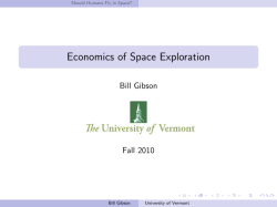 Economics of Space Exploration