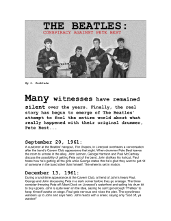 The Beatles` Conspiracy Against Pete Best