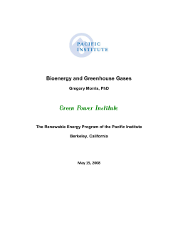 Bioenergy and Greenhouse Gases report