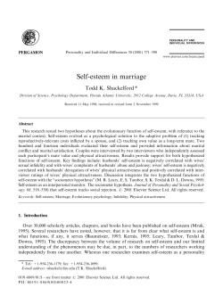 Self-esteem in marriage