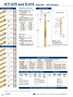 ICT-075-B-5-G S/C Datasheet