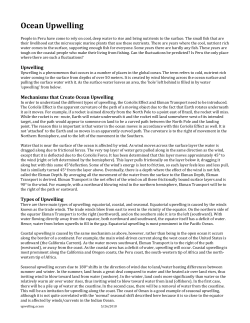 Upwelling - Oregon City HS