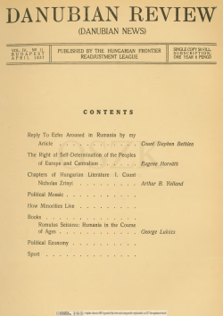 Danubian review - Vol. 4. No. 11. (April 1937.)