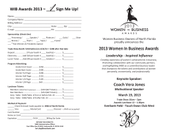 2013 save the date - Women Business Owners