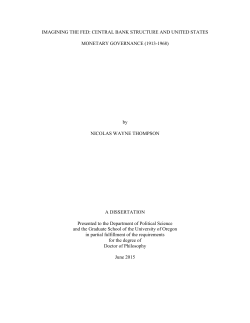 IMAGINING THE FED: CENTRAL BANK STRUCTURE AND UNITED