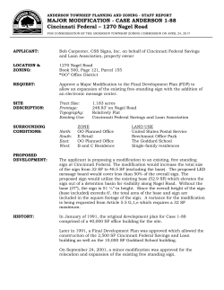 MAJOR MODIFICATION - CASE ANDERSON 1