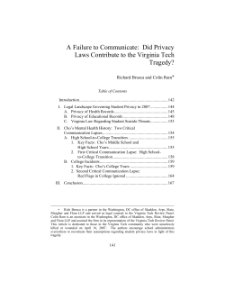 A Failure to Communicate: Did Privacy Laws Contribute to the