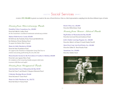 Social Services GRANTS