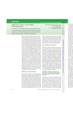 Hypertonic Stress in the Kidney: A Necessary Evil