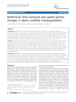 Bottlenecks drive temporal and spatial genetic changes in alpine