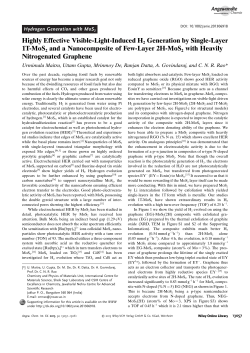 Highly Effective VisibleLightInduced H2 Generation by SingleLayer
