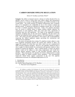 carbon dioxide pipeline regulation