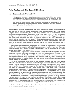 Third Parties and City Council Elections