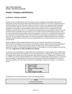 Chapter 3 Disputes and Definitions
