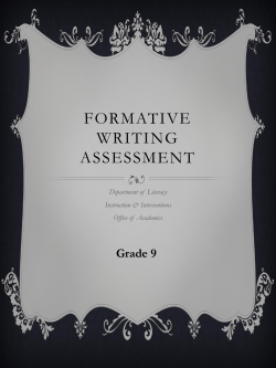 formative writing assessemnt