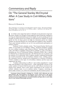 Commentary and Reply - Strategic Studies Institute
