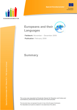 Europeans and their Languages - European Commission