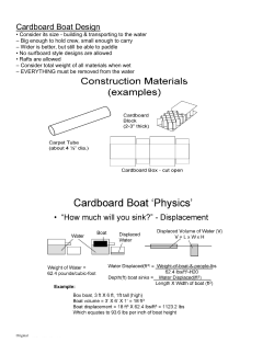 Cardboard Boat Design - I-LYA