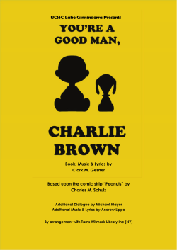 2013 - You`re A Good Man, Charlie Brown Program