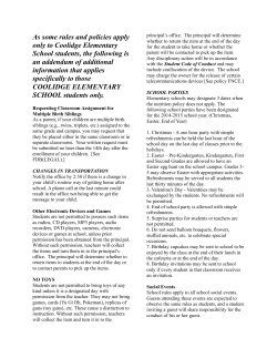 Elem Addendum - Coolidge ISD