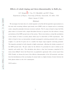 Effects of cobalt doping and three