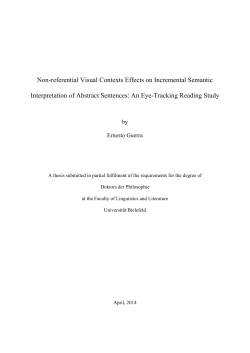 Non-referential Visual Contexts Effects on Incremental Semantic