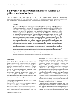 Biodiversity in microbial communities: system scale patterns and