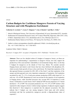 Carbon Budgets for Caribbean Mangrove Forests of Varying