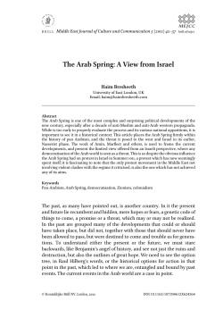 The Arab Spring: A View from Israel