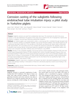 Corrosion casting of the subglottis following endotracheal tube