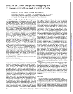 Effect of an 18-wk weight-training program on energy expenditure