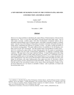 A New History of Banking Panics