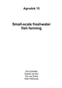Small-scale freshwater fish farming