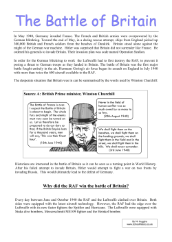 Battle of Britain - Handout
