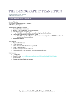 THE DEMOGRAPHIC TRANSITION