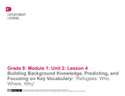 Grade 8: Module 1: Unit 2