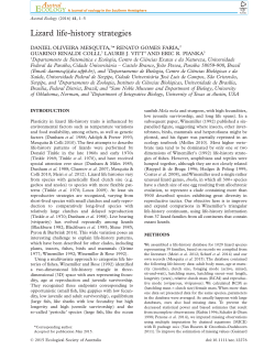 Lizard lifehistory strategies - The University of Texas at Austin