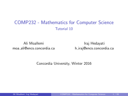 COMP232 - Mathematics for Computer Science
