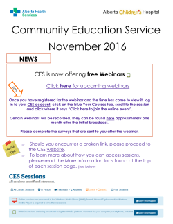 November 2016 Newsletter - Community Education Service