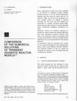 comparison of the numerical solutions of transient adiabatic reactor
