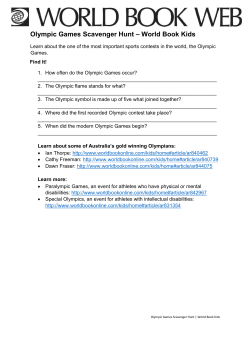 Olympic Games Scavenger Hunt &ndash; World Book Kids