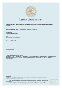 Identification of emission lines in the low