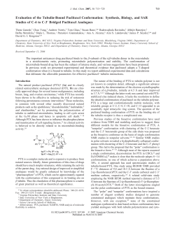 Evaluation of the Tubulin-Bound Paclitaxel Conformation: Synthesis