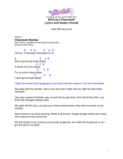 ShirLaLa Chanukah! Lyrics and Guitar Chords Chanukah Bamba